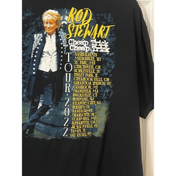 Rod Stewart Cheap Trick 2022 Tour Tshirt 2 XL - Picture 4 of 5